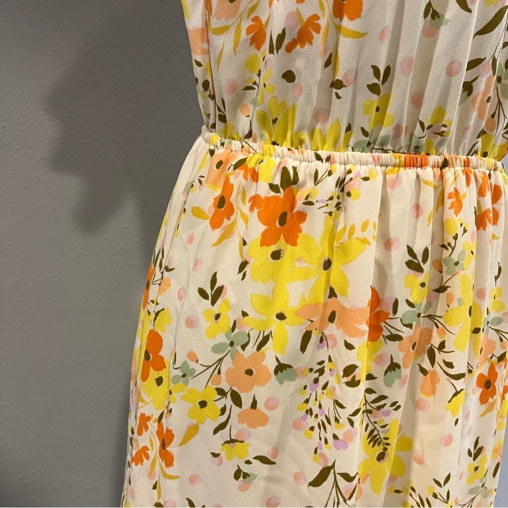 LC Lauren‎ Conrad Floral Ruffle Hem short sleeve mini Dress size XS - Picture 4 of 13